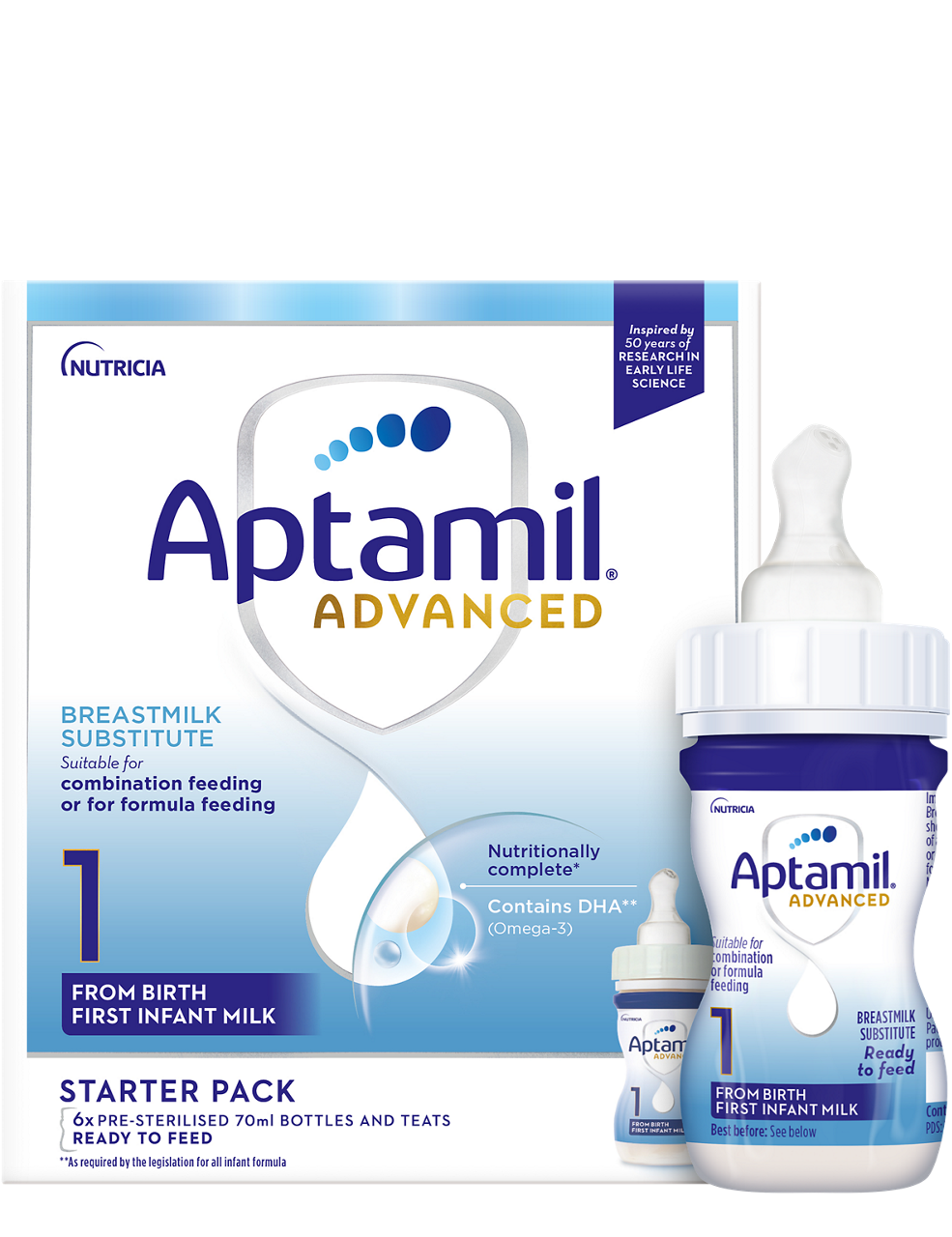 Aptamil Advanced First Infant Milk 70ml Starter Pack
